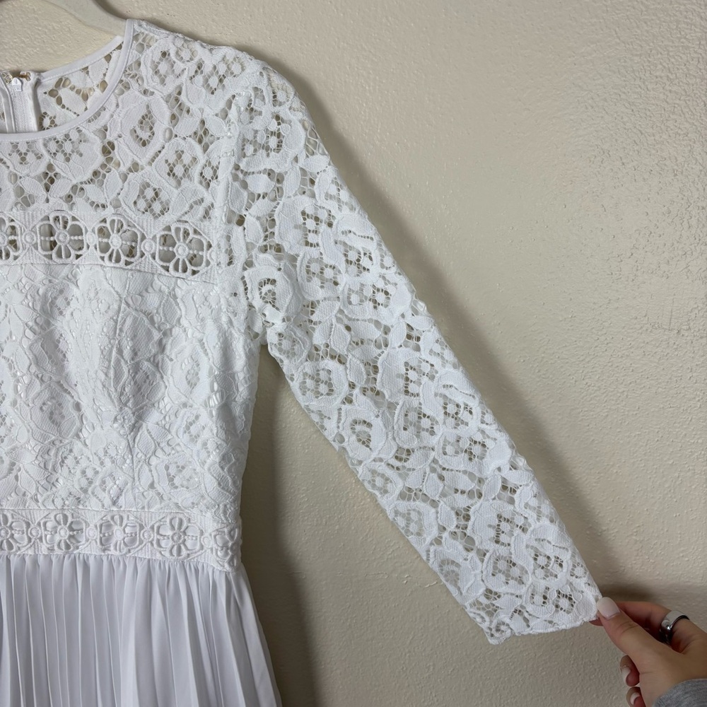 Lilly Pulitzer Aiden Lace Midi Dress Women’s Size 0 White Wedding Built In Bra - Picture 5 of 11